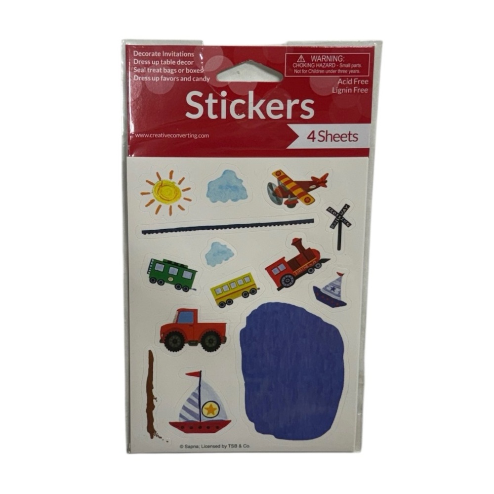 Creative Converting sticker pack with 4 sheets brand new in package sticker set!